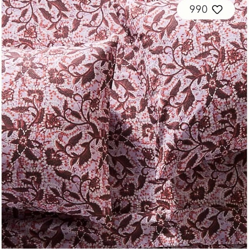 Anthropologie Set of Two Organic Cotton Percale Standard Pillowcase New With Tag
